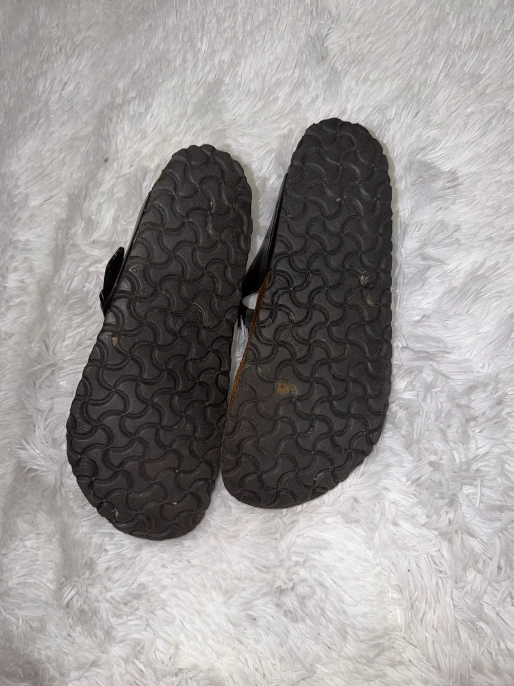 Birkenstock Gizeh Black Leather T-Strap Women’s Sandals Sz 41
